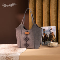 Wrangler Aztec Embroidered Tote Bag