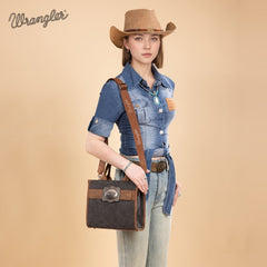 Wrangler Southwestern Feature Buckle Tote Bag