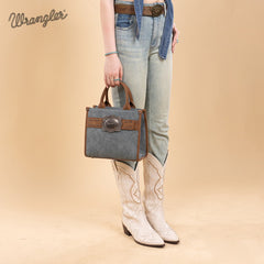 Wrangler Southwestern Feature Buckle Tote Bag