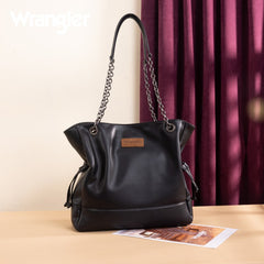 Wrangler Cow Print Chain Tote With Wallet Set