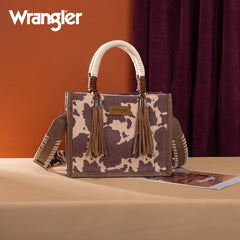 Wrangler CowPrint Rope Handle Tote Bag