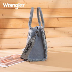 Wrangler Canvas Braided Fringe Tote Bag