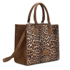 Wrangler Western All-over Leopard Print Wide Tote Bag