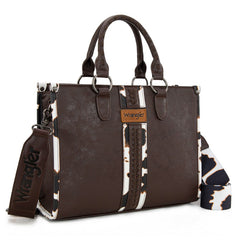 Wrangler Leopard Whipstitch Concealed Carry Tote Bag