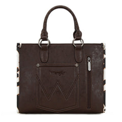 Wrangler Leopard Whipstitch Concealed Carry Tote Bag