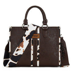 Wrangler Leopard Whipstitch Concealed Carry Tote Bag