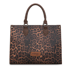 Wrangler Western All-over Leopard Print Wide Tote Bag