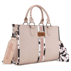 Wrangler Leopard Whipstitch Concealed Carry Tote Bag