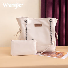 Wrangler Cow Print Chain Tote With Wallet Set