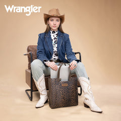 Wrangler Western All-over Leopard Print Tote Bag