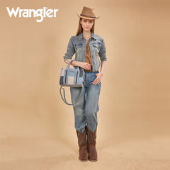 Wrangler Canvas Braided Fringe Tote Bag
