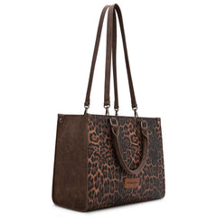 Wrangler Western All-over Leopard Print Wide Tote Bag