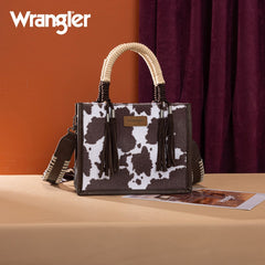 Wrangler CowPrint Rope Handle Tote Bag