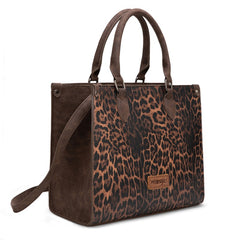 Wrangler Western All-over Leopard Print Wide Tote Bag