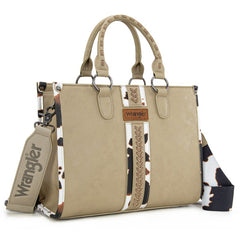Wrangler Leopard Whipstitch Concealed Carry Tote Bag