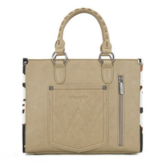 Wrangler Leopard Whipstitch Concealed Carry Tote Bag