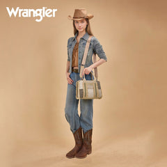 Wrangler Canvas Braided Fringe Tote Bag