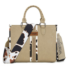 Wrangler Leopard Whipstitch Concealed Carry Tote Bag