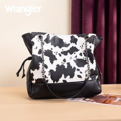 Wrangler Cow Print Chain Tote With Wallet Set