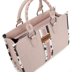 Wrangler Leopard Whipstitch Concealed Carry Tote Bag