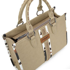 Wrangler Leopard Whipstitch Concealed Carry Tote Bag