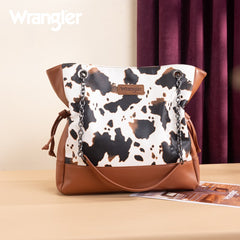 Wrangler Cow Print Chain Tote With Wallet Set