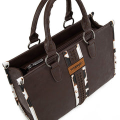 Wrangler Leopard Whipstitch Concealed Carry Tote Bag