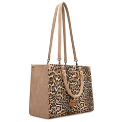 Wrangler Western All-over Leopard Print Wide Tote Bag
