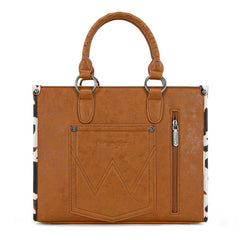 Wrangler Leopard Whipstitch Concealed Carry Tote Bag