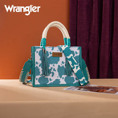 Wrangler CowPrint Rope Handle Tote Bag