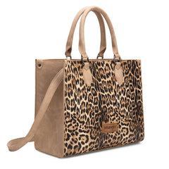 Wrangler Western All-over Leopard Print Wide Tote Bag