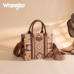 Wrangler Aztec Pattern Dual Sided Print Tote Bag