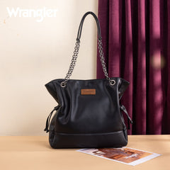 Wrangler Cow Print Chain Tote With Wallet Set