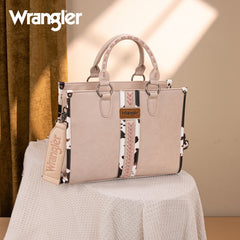 Wrangler Leopard Whipstitch Concealed Carry Tote Bag