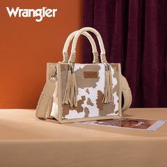 Wrangler CowPrint Rope Handle Tote Bag