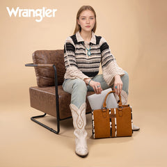 Wrangler Leopard Whipstitch Concealed Carry Tote Bag