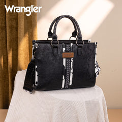 Wrangler Leopard Whipstitch Concealed Carry Tote Bag