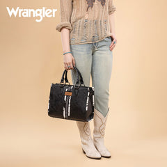 Wrangler Leopard Whipstitch Concealed Carry Tote Bag