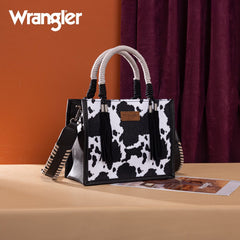 Wrangler CowPrint Rope Handle Tote Bag