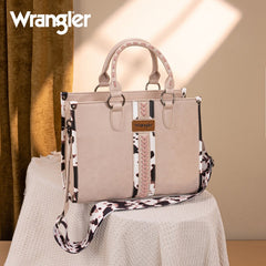 Wrangler Leopard Whipstitch Concealed Carry Tote Bag