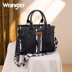 Wrangler Leopard Whipstitch Concealed Carry Tote Bag
