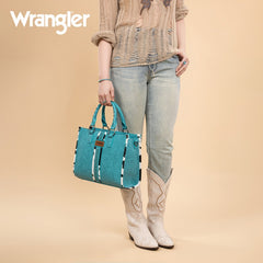 Wrangler Leopard Whipstitch Concealed Carry Tote Bag