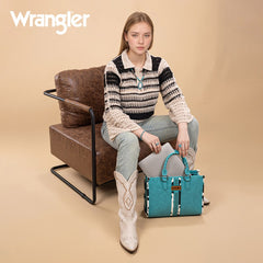 Wrangler Leopard Whipstitch Concealed Carry Tote Bag