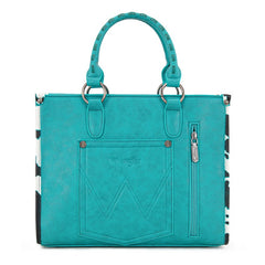 Wrangler Leopard Whipstitch Concealed Carry Tote Bag