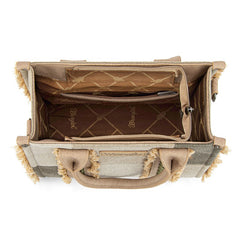 Wrangler Canvas Braided Fringe Tote Bag