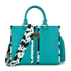 Wrangler Leopard Whipstitch Concealed Carry Tote Bag