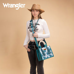 Wrangler CowPrint Rope Handle Tote Bag