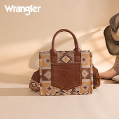 Wrangler Aztec Pattern Dual Sided Print Tote Bag
