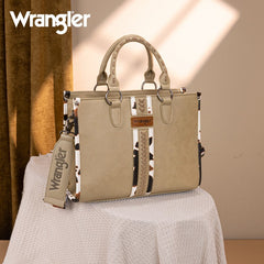 Wrangler Leopard Whipstitch Concealed Carry Tote Bag