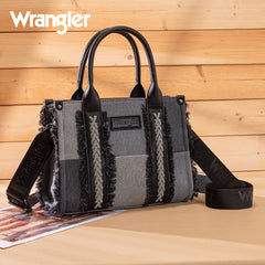 Wrangler Canvas Braided Fringe Tote Bag